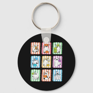 Porte-clés Preppy Ghost Lecture Livres Enseignant Halloween L