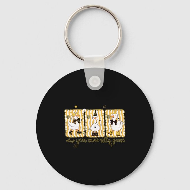 Porte-clés Preppy New Year Same Silly Goose Coquette Bow Happ (Recto)