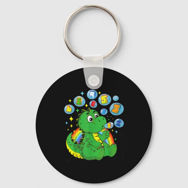 Porte-clés Preschool Number Day Kids Maths Dinosaur  (Recto)