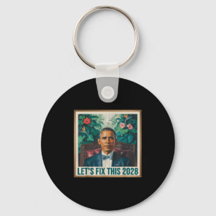Porte-clés Président Barack Obama 2028 Rtrait Patriotique Dém