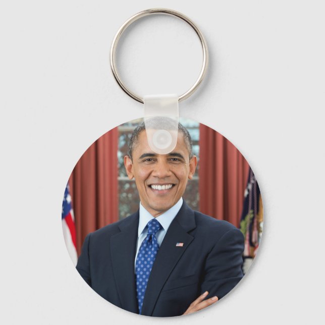 Porte-clés Président Barack Obama 2ème mandat Portrait offici (Recto)