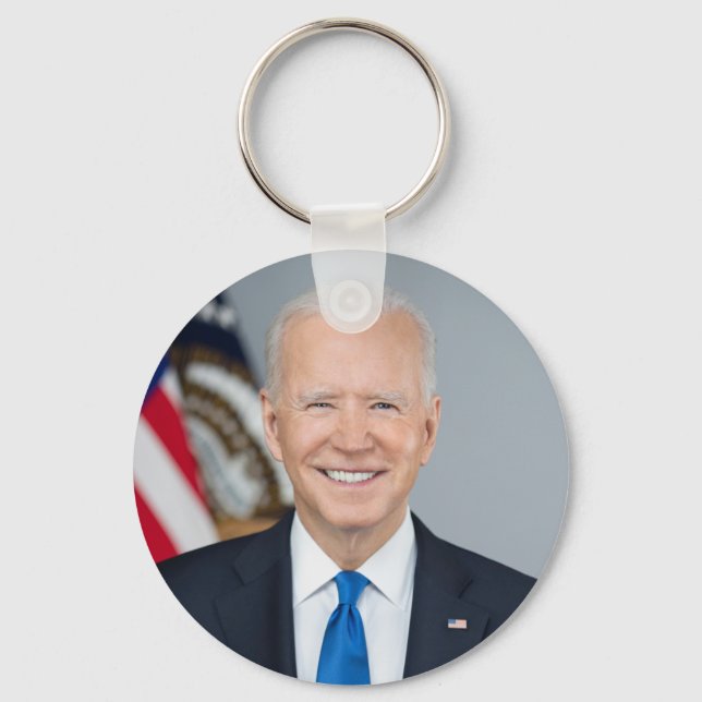 Porte-clés Président Joe Biden Portrait Officiel 2021 (Recto)