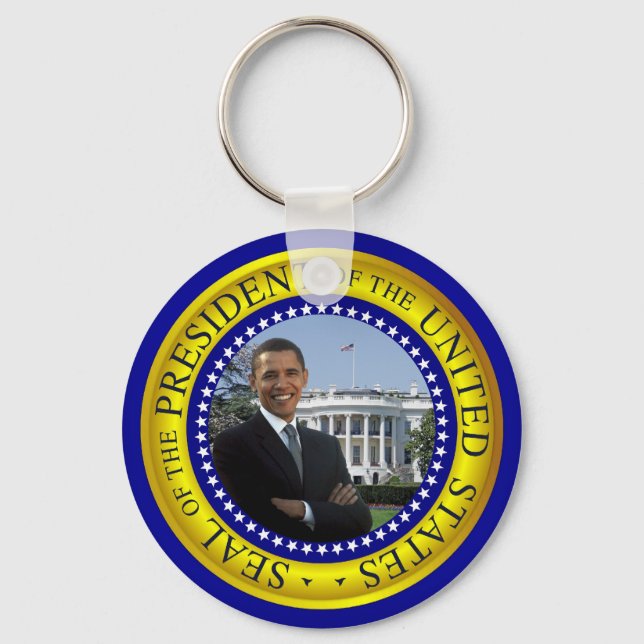 Porte-clés Président Obama Maison Blanche - Cercle Clé (Recto)
