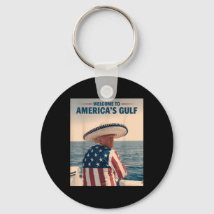 Porte-clés Président Trump Amériques Golfe Mexique Sombrero A