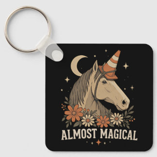 Porte-clés Presque licorne de cheval drôle magique