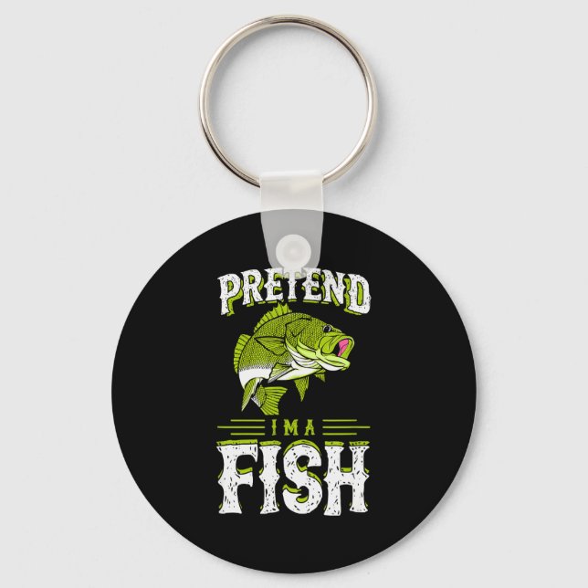 Porte-clés Pretend I'm A Fish B Funny Cute Lazy Halloween Cos (Recto)