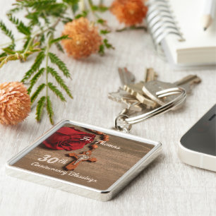 Porte-clés Prêtre 30ème anniversaire de l'Ordination Rose et 