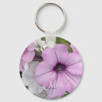 Pretty Purple Petunia Photo Monogram Name
