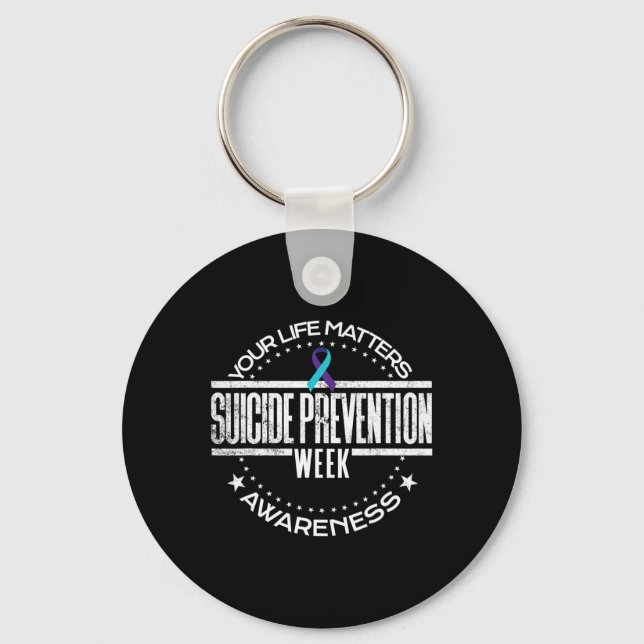 Porte-clés Prévention du suicide Vos problèmes de vie Suicide (Recto)