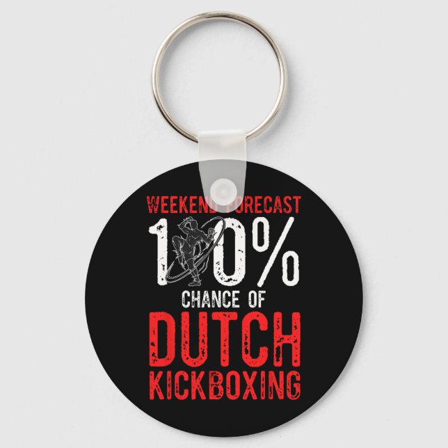 Porte-clés Prévisions de week-end 100% de chance de Muay Thai (Recto)