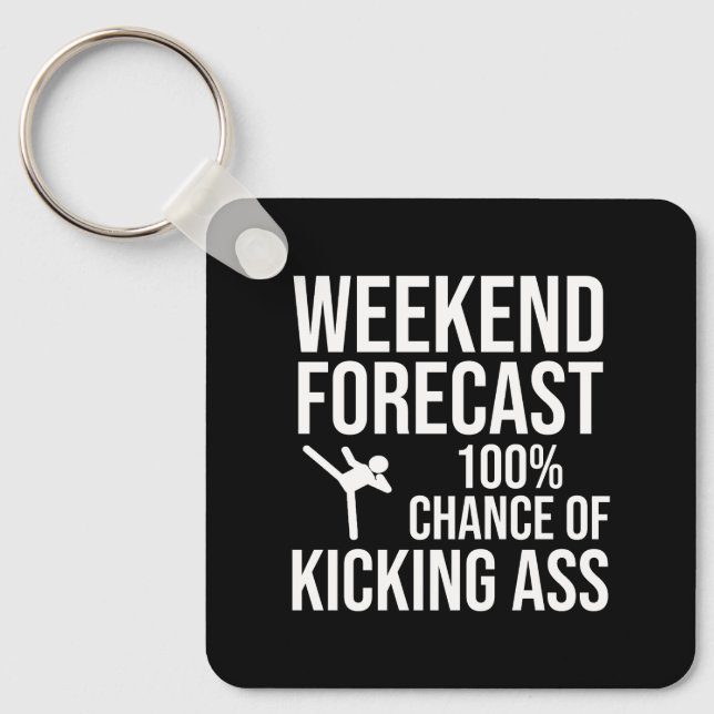 Porte-clés Prévisions de week-end - 100% de chances de déchir (Recto)
