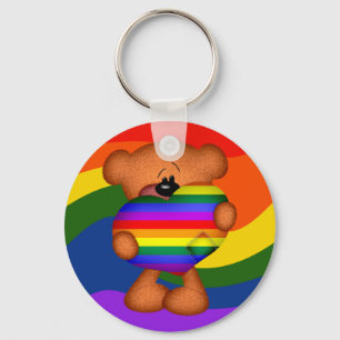 Porte-clés Pride Coeur Teddy Ours