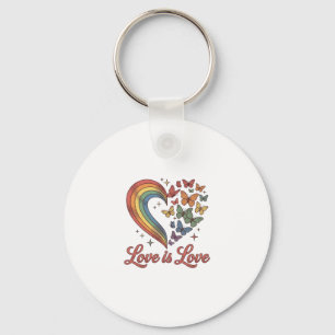 Porte-clés Pride Papillon Cœur L'amour Est L'amour Conception
