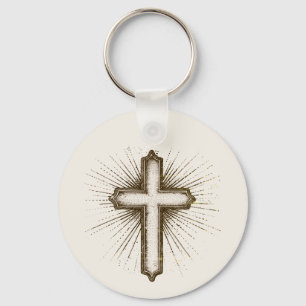 Porte-clés Prière de protection de la foi de la Croix chrétie