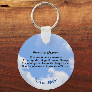 Porte-clés Prière de sérénité Ciel bleu Inspiration
