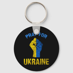 Porte-clés Prière pour l'Ukraine Je suis avec l'Ukraine Chemi
