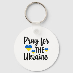 Porte-clés Priez pour le cœur de l'Ukraine
