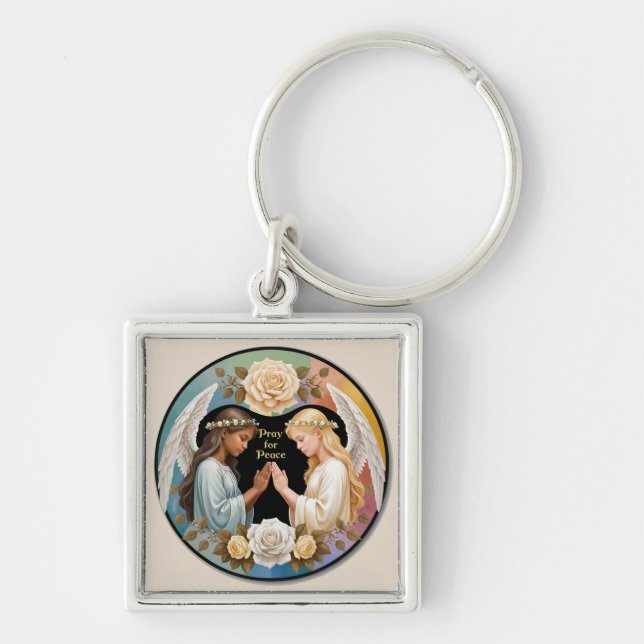 Porte-clés Priez pour les anges de la paix (Devant)