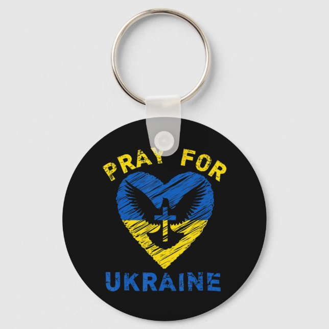 Porte-clés Priez pour l'Ukraine (Recto)