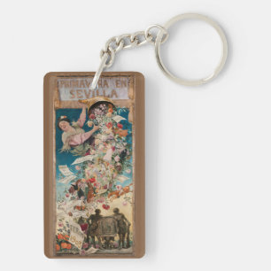 Porte-clés "Primavera porte - clé vintage d'art d'en Séville"