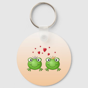 Porte-clés Prince de grenouille et princesse de grenouille,