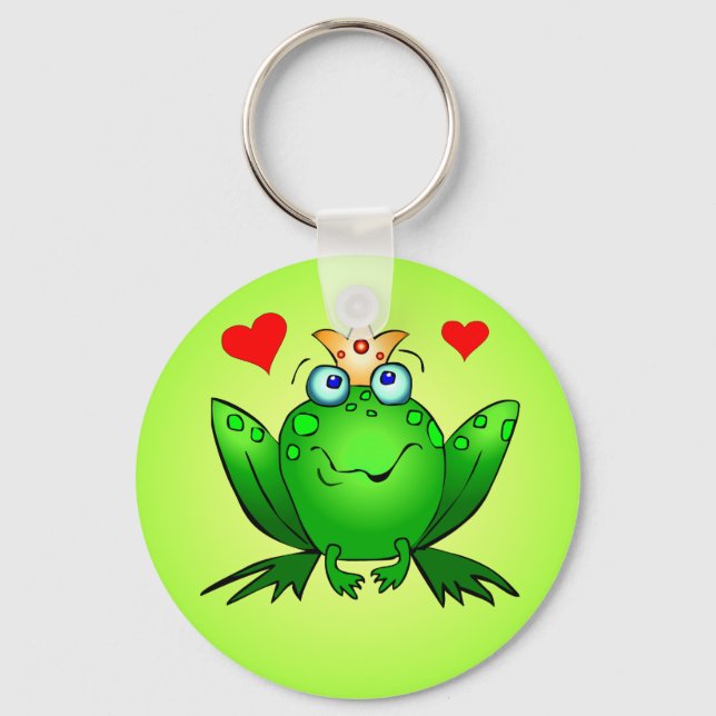 Porte-clés Prince de la grenouille Porte - clé avec les coeur (Recto)