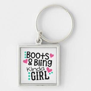 Porte-clés Princess Cowgirl Bling Country Western Horse Lover