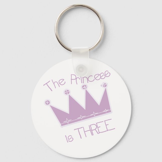 Porte-clés Princess Crown 3e Anniversaire Tshirts et cadeaux (Recto)