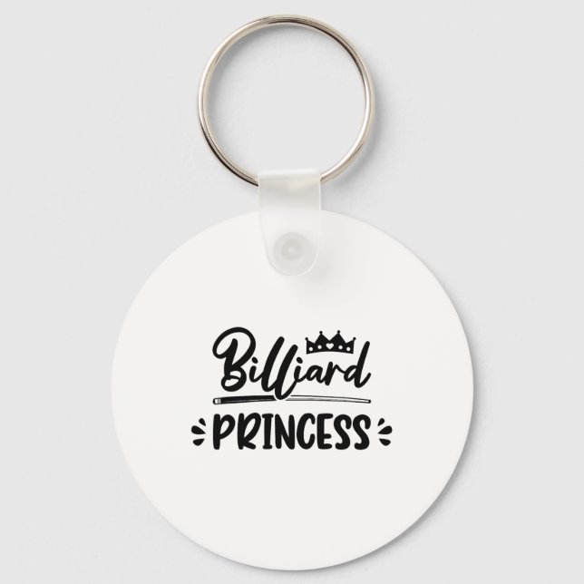 Porte-clés Princess Graphic Pool Billard Snooker Billard Cue (Recto)