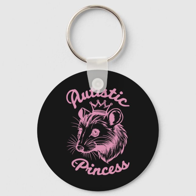 Porte-clés Princesse autistique Opossum 1 (Recto)