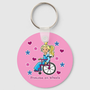 Porte-clés Princesse de fauteuil roulant