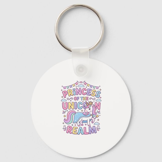 Porte-clés Princesse Licorne du Royaume Licorne Charmant POD (Recto)