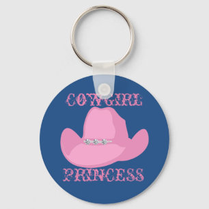 Porte-clés Princesse occidentale Pink Hat de cow-girl