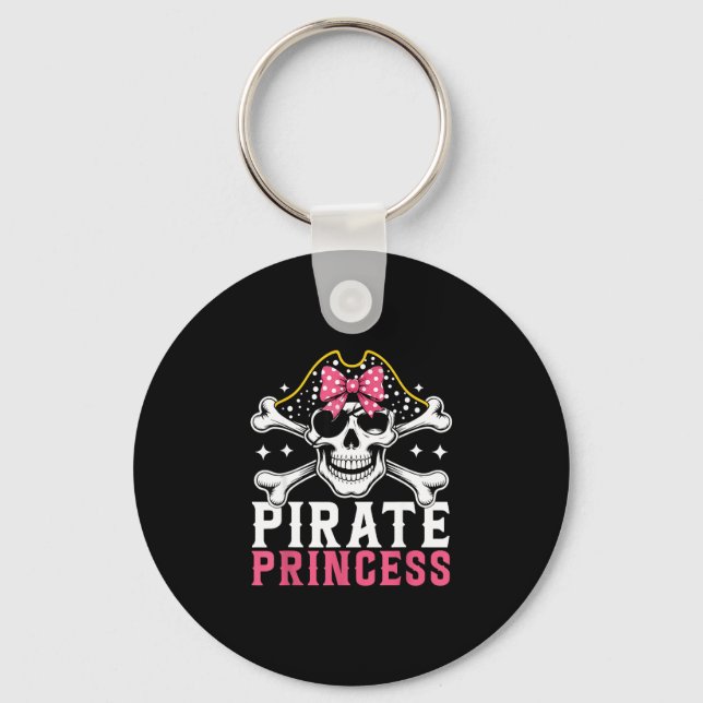 Porte-clés Princesse pirate drôle coquette bow halloween (Recto)