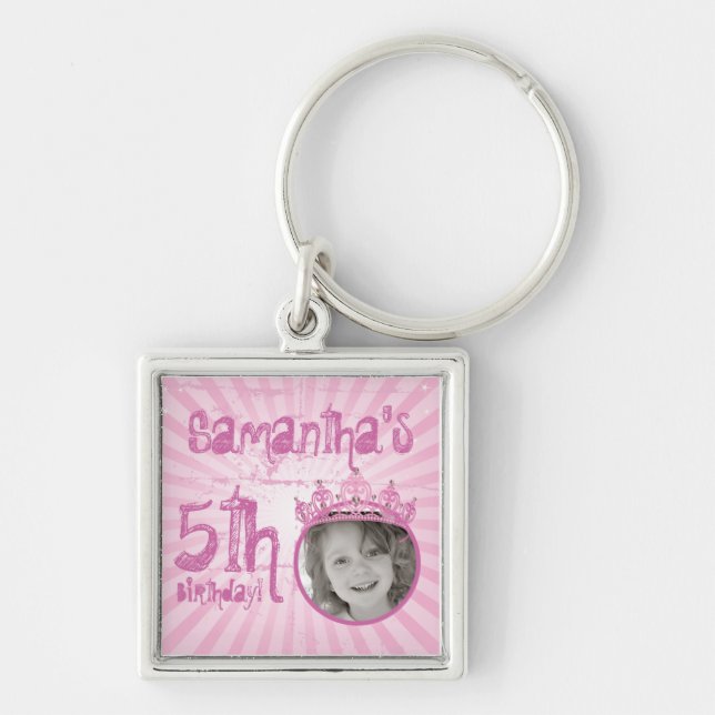 Porte-clés Princesse Rose Couronne Tiara Joaillie Porte - clé (Devant)