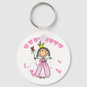 Porte-clés Princesse Stick Figure Tshirts et cadeaux de coeur