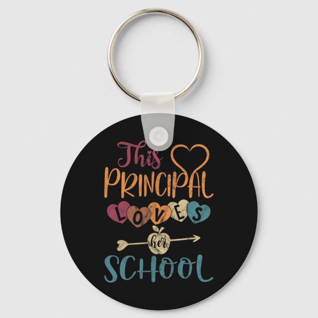 Porte-clés Principal aime son enseignant principal divertisse (Recto)