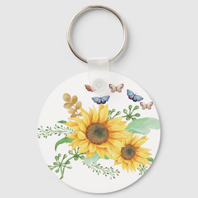 Porte-clés printemps de tournesol (Recto)