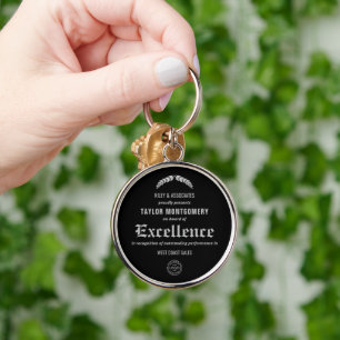 Porte-clés Prix d'excellence avec logo d'entreprise