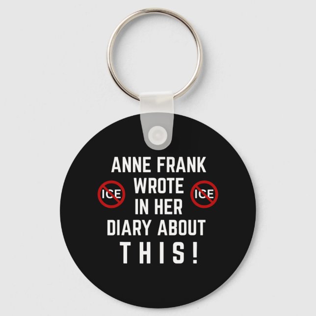 Porte-clés Pro-immigrant anti-glace anti-discrimination anti  (Recto)