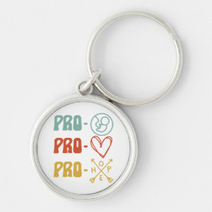 Porte-clés Pro-Life Pro-Love Pro-Hope Vintage