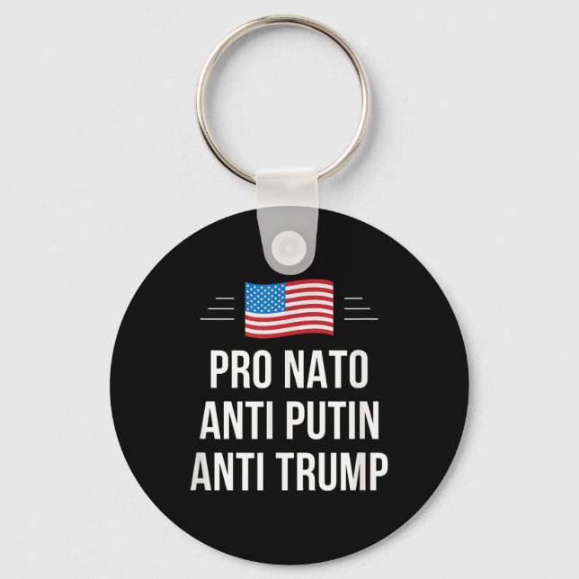 Porte-clés Pro Nato - Anti Poutine - Anti Trump - , Small (Recto)