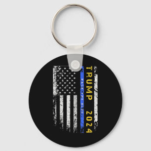 Porte-clés Pro Trump 47 2024 Retour La Ligne Bleue Bleue Bleu