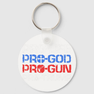 Porte-clés Pro-vie Pro-dieu Pro-arme Pro-Trump