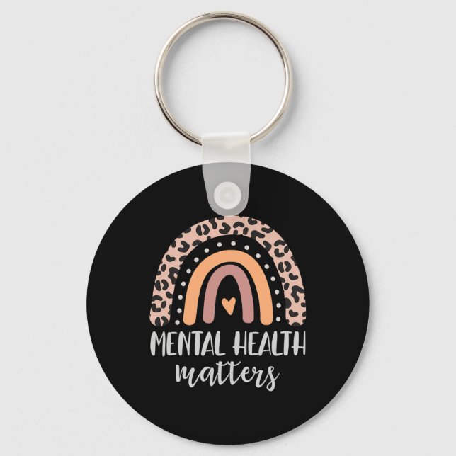 Porte-clés Problèmes de santé mentale Empreinte de léopard Bo (Recto)