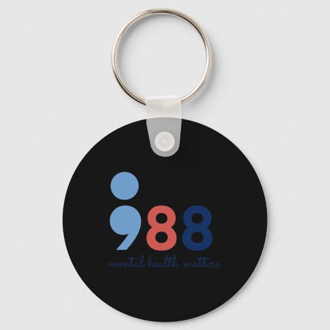 Porte-clés Problèmes de santé Semicolon Suicide Hotline Preve (Recto)
