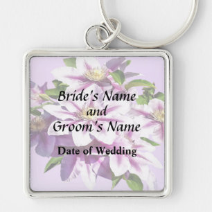 Porte-clés Produits de mariage Clematis Rose Pâle