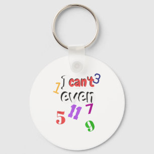 Porte-clés Prof de maths avec des nombres impairs que je ne p