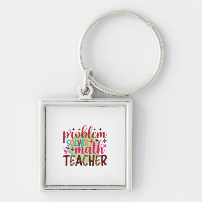 Porte-clés Professeur Cadeaux | Enseignant en mathématiques d (Devant)