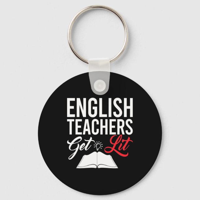 Porte-clés Professeur Cadeaux | Enseignants Anglais Obtenir L (Recto)